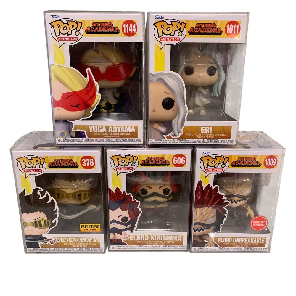 Funko Pop My Hero Academia Lot of 5 MHA Exclusives w/ Protective Cases